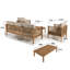 Eftimita Solid Wood 5 - Person Seating Group with Cushions