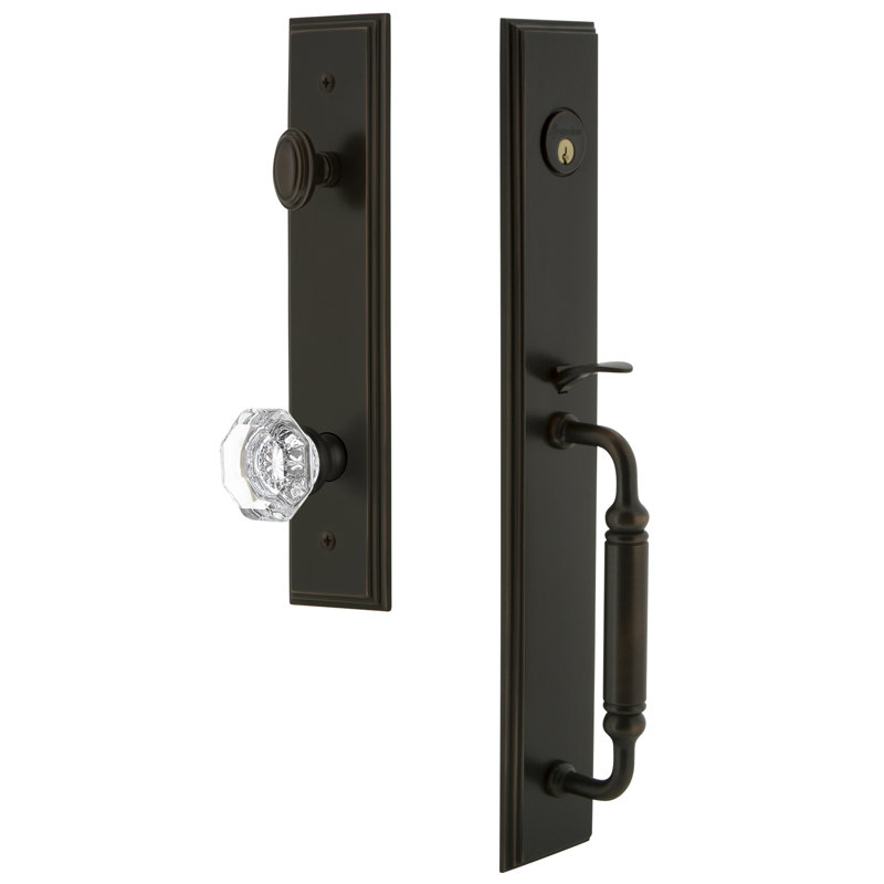 Carré Inactive Complete Dummy Entry Set with Chambord Knob and Rosette, Timeless Bronze