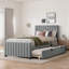Lit plateforme en velours avec lit gigogne simple Modern-1433504586-1433504587