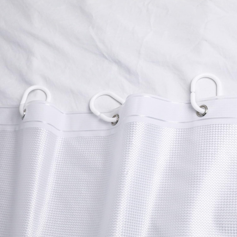 Semi-Transparent Clear Shower Curtain