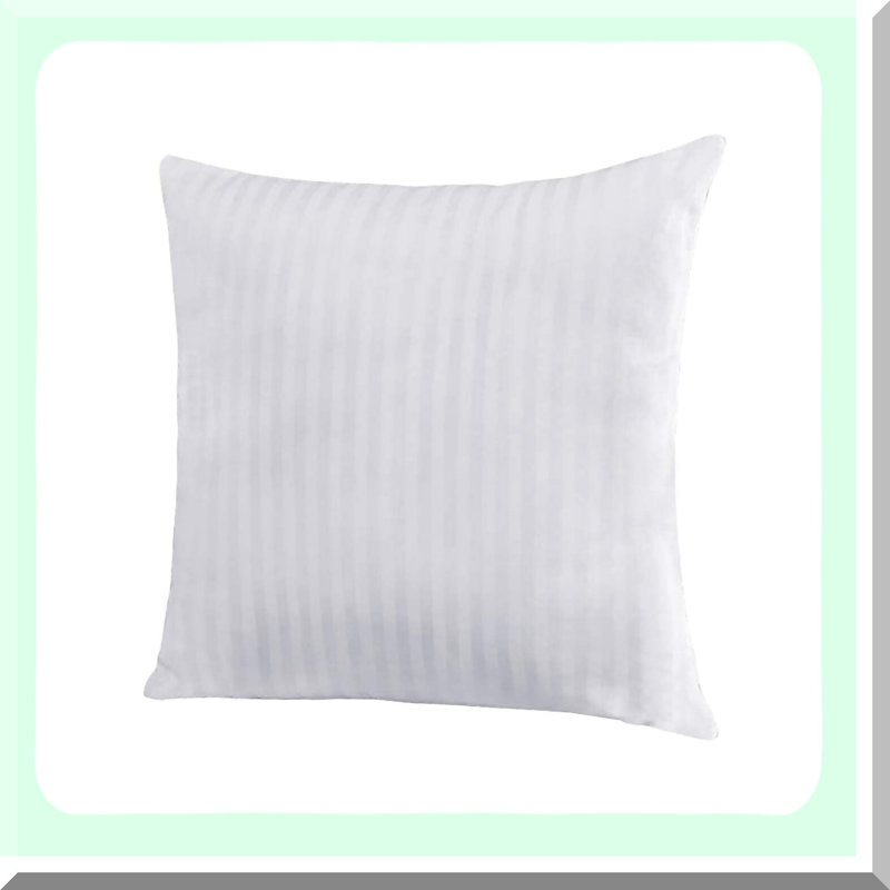 Premium Square Pillow Insert - Polyester Sham Form for White Striped Covers - Homie Stuffer