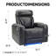 Fauteuil inclinable électrique pour cinéma maison 37 "avec porte-gobelet à lumière DEL et USB-1180981368