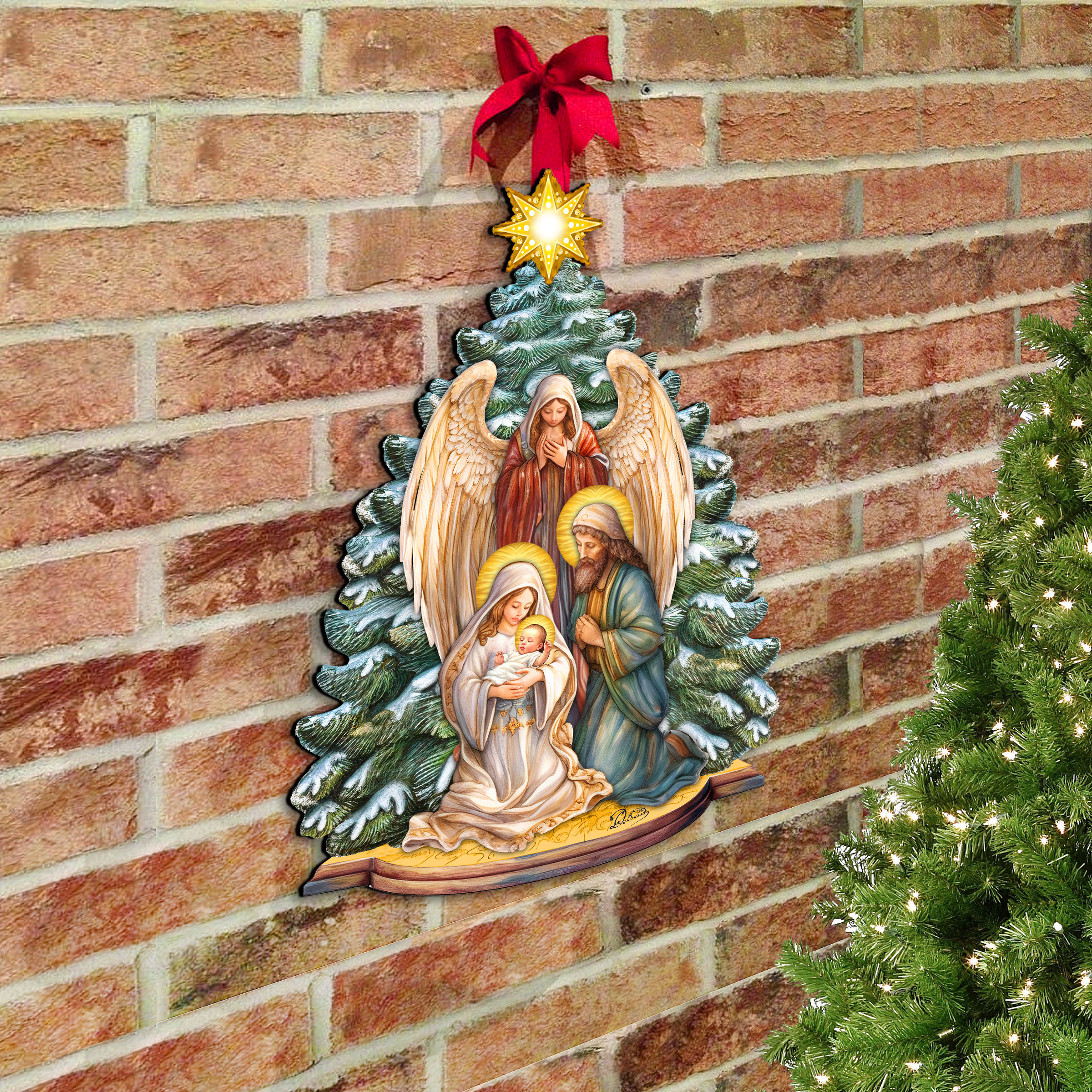 The Holiday Aisle® Coatney Holy Family Nativity Christmas Wooden Wall