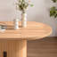 Table de salle à manger 59 "ovale avec tablette de rangement 2 couches et porte coulissante en bois - Table de cuisine peu encombrante