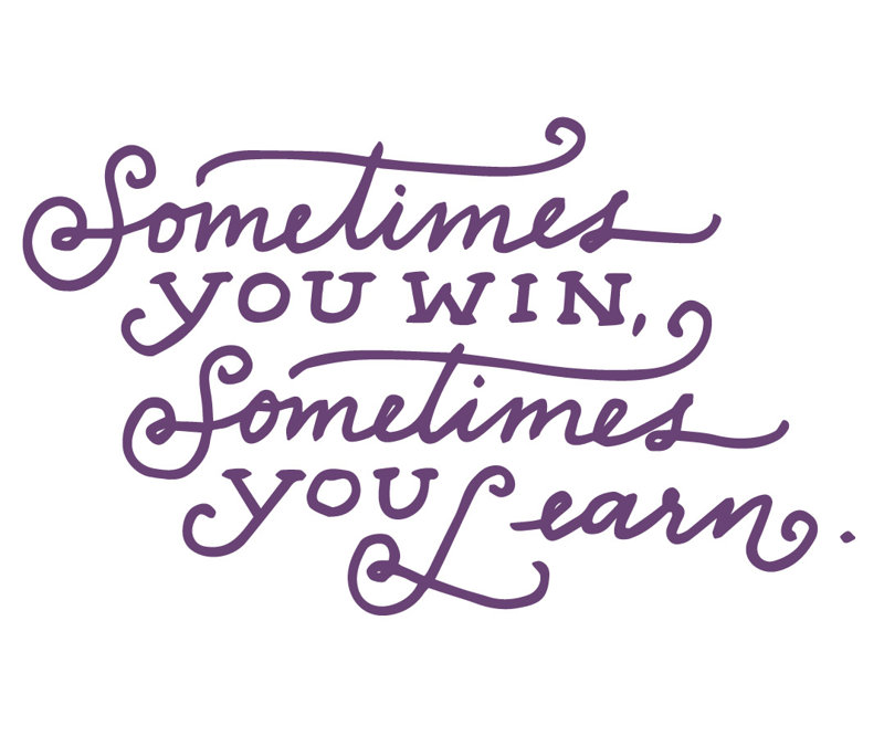 Décalcomanie murale parfois citation "win, H 21 po x l 35 po x P 0,01 po, Violet