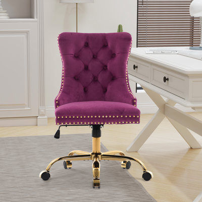 Chaise de bureau en velours
