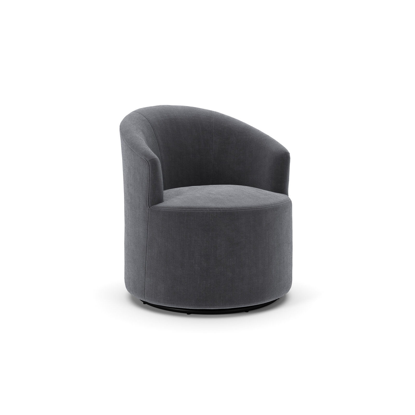 Deryn Upholstered Barrel Chair, Andrew Slate Performance Chenille