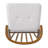 Mid-Century Modern Rubberwood Dining Chair with Upholstered Seat-125098511