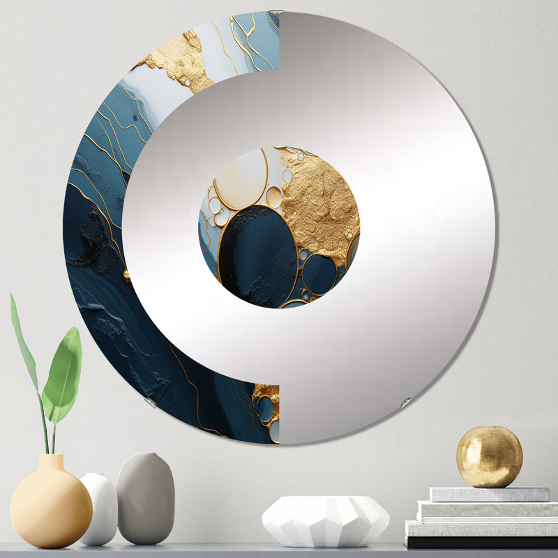 Chiyoka - Miroir mural demi-cercle, 23,6 po x 23,6 po