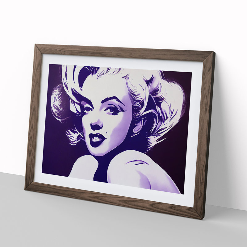 Beautiful Marilyn Monroe Vol.2 1 Piece Single Picture Frame Wall Art, 34cm H x 46cm W x 2cm D, Walnut Framed