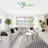 52" 3-Solid Wood Blade Transitional Modern Flush Mount Dimmable Led Ceiling Fan With Light Kit And Remote Control-673369075