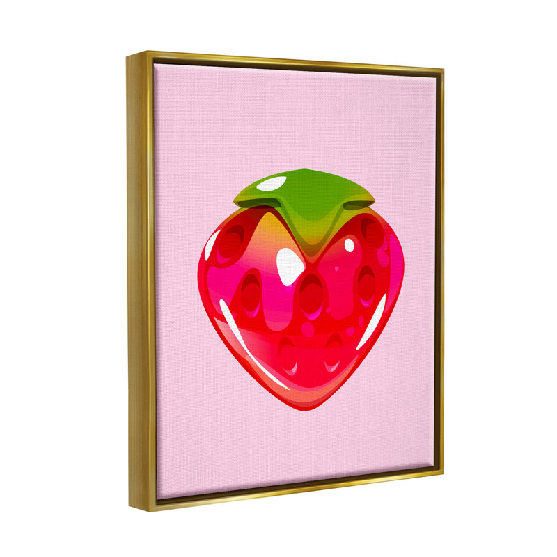 «Strawberry Gummy Candy» encadré sur bois par Lil 'Rue, impression, H 31 po x l 25 po x P 1,7 po