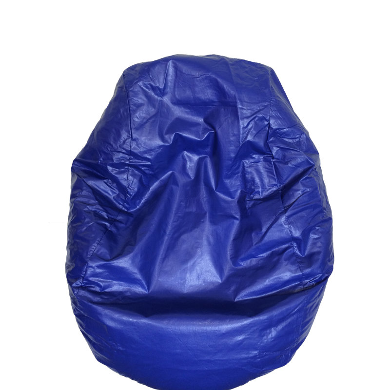 Fauteuil à billes moyen moyen en similicuir, Bleu marine