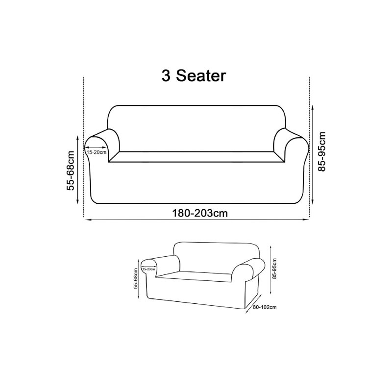 Polyester Box Cushion Sofa Slipcover