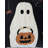 Halloween Ghost with Pumpkin Bucket Throw Pillow