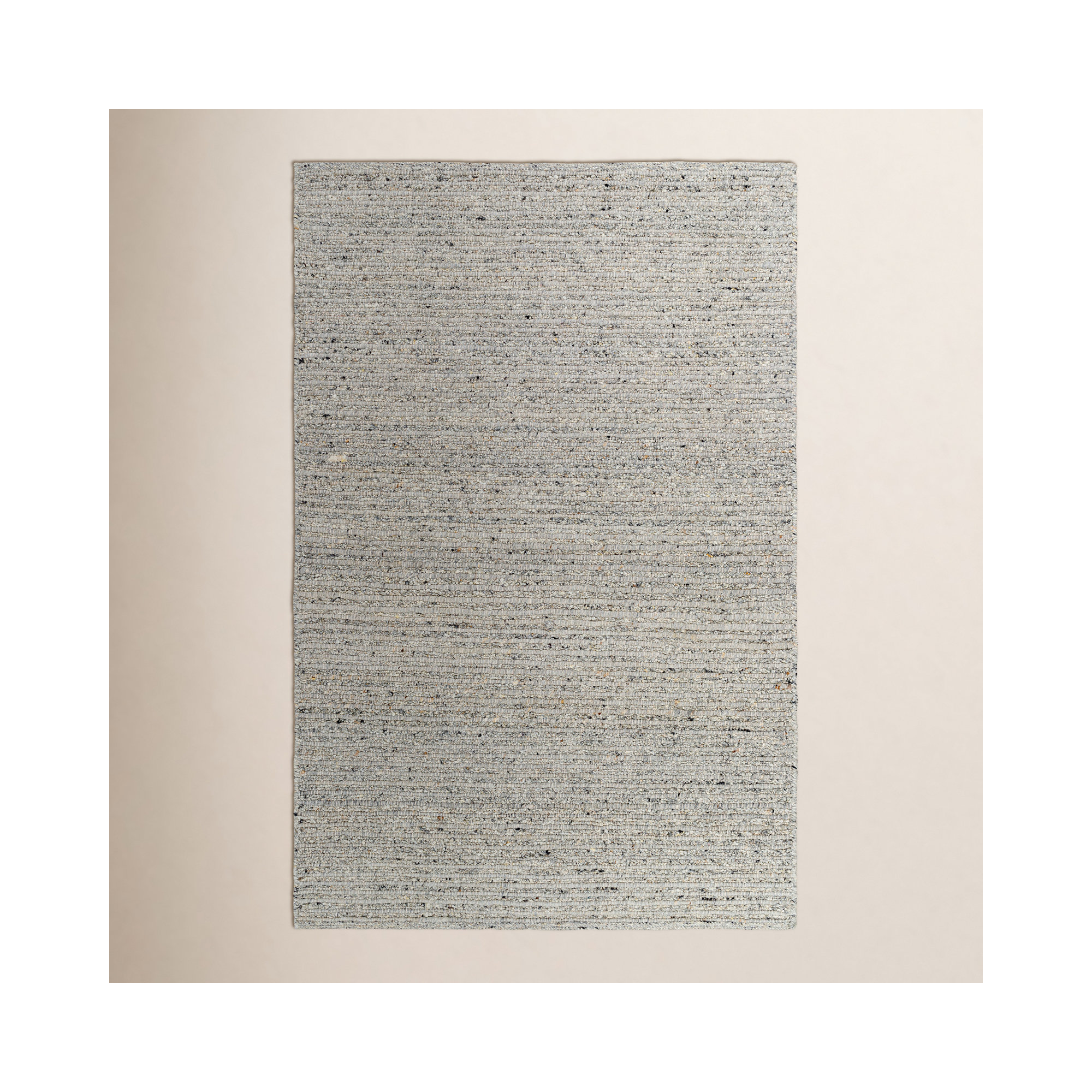 Joly Handmade Wool Rug, Rectangle 10' x 14', Gray