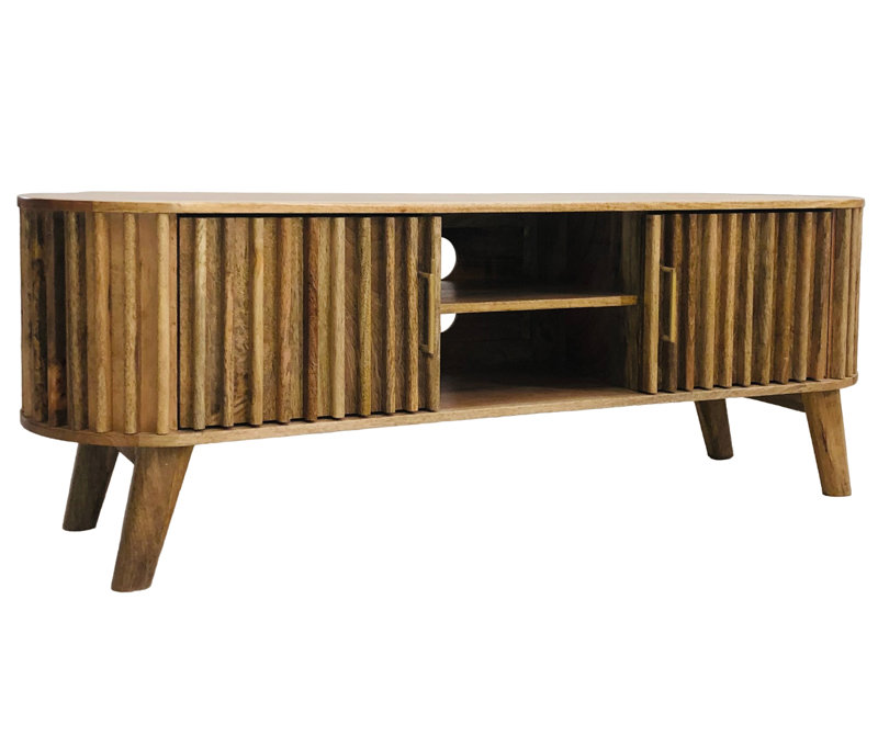 Kriemann Unfinished TV Stand with Fireplace Included