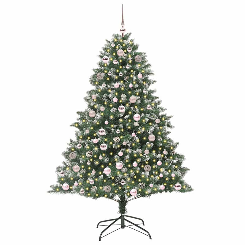 Artificial Christmas Tree with Stand, 5.91' H, Pink