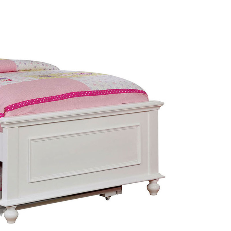 Lit plateforme simple en bois massif Southwick par Canora Gray, Blanc