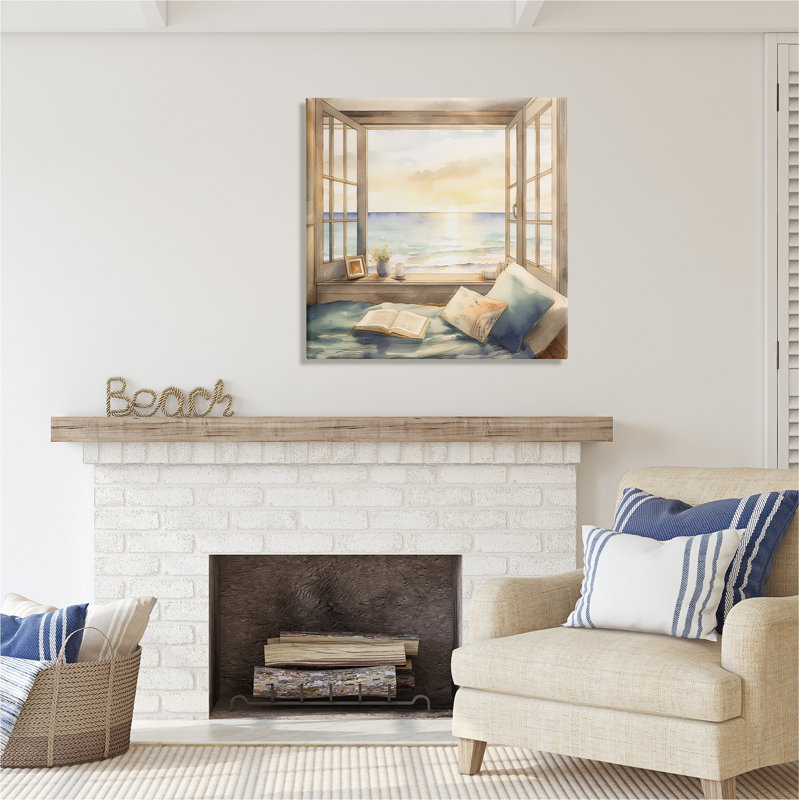 " Highland Dunes Beach Window View ", 30" H x 30" W x 1.5" D