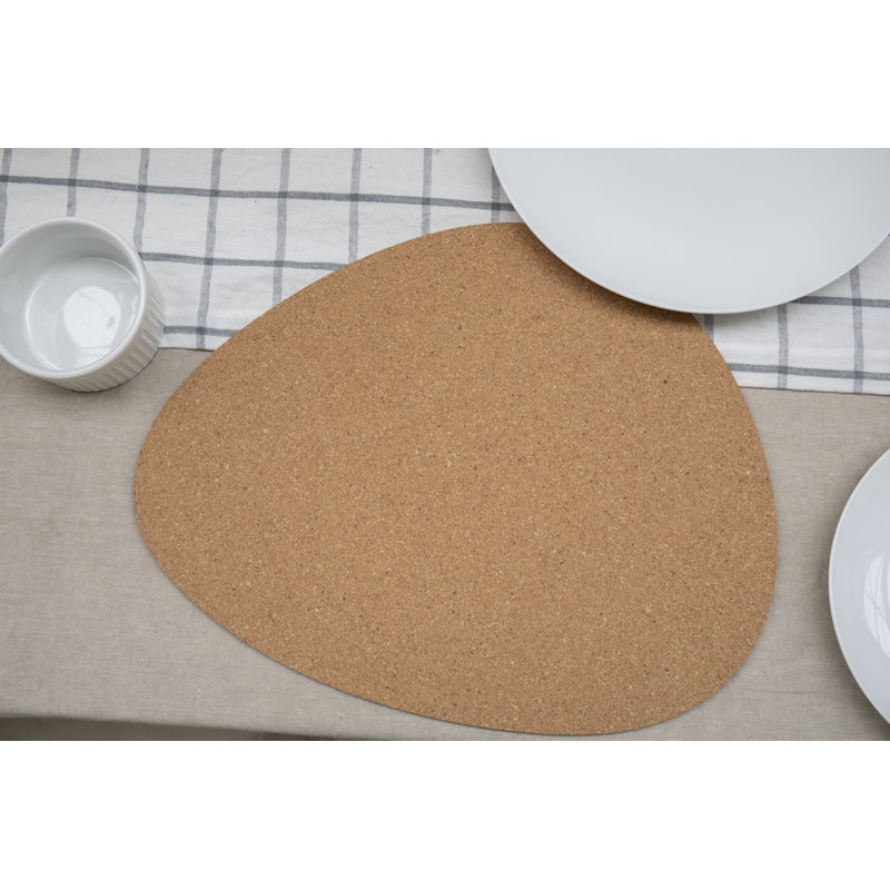 Mikasa Pebble-Shaped Cork Placemats, Natural, 38 x 30cm