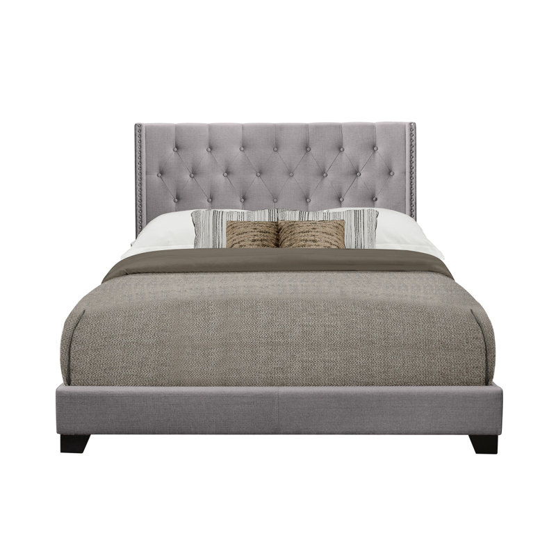 Mynatt Upholstered Bed, King, Gray