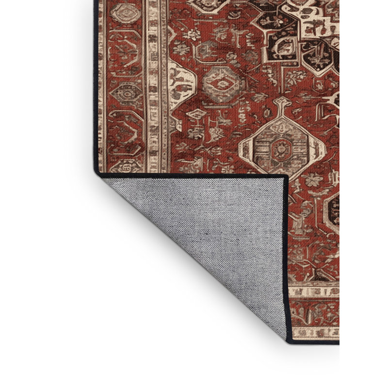 Tapis brun lavable à la machine, Carré 4 pi