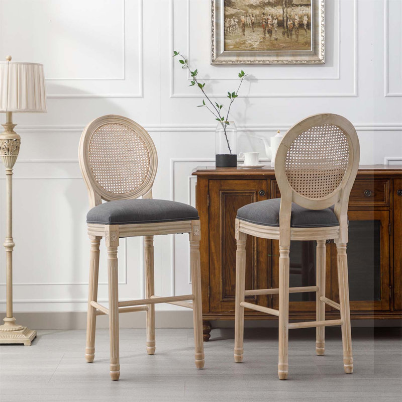 Chaise d'appoint en bois massif, Gris foncé antique