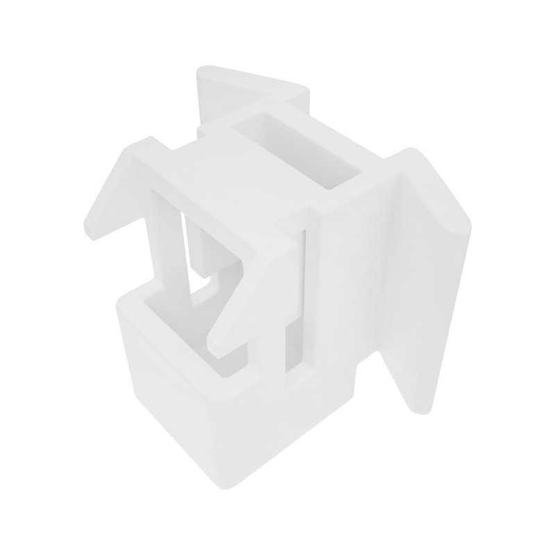 342D38D2DE614E73BE473183EFDA95B3 Support supérieur en plastique de 5/8 po de hauteur, finition blanche