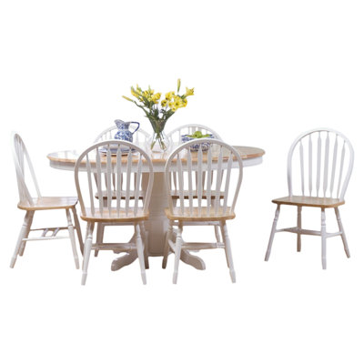 Kaneshiro Solid Wood Top Pedestal Dining Set