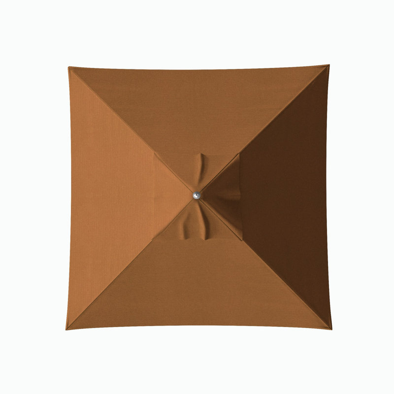 Parasol de marché carré 6 pi Manuell, Toile Sunbrella® rouge Jockey
