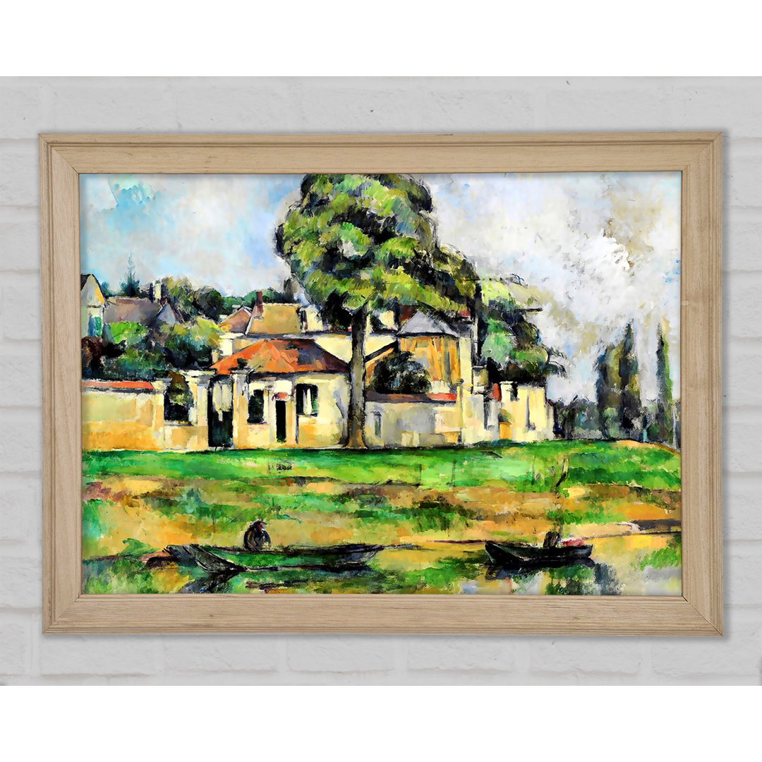 Cezanne Banks Of The Marne - Einzelner Bilderrahmen Kunstdrucke