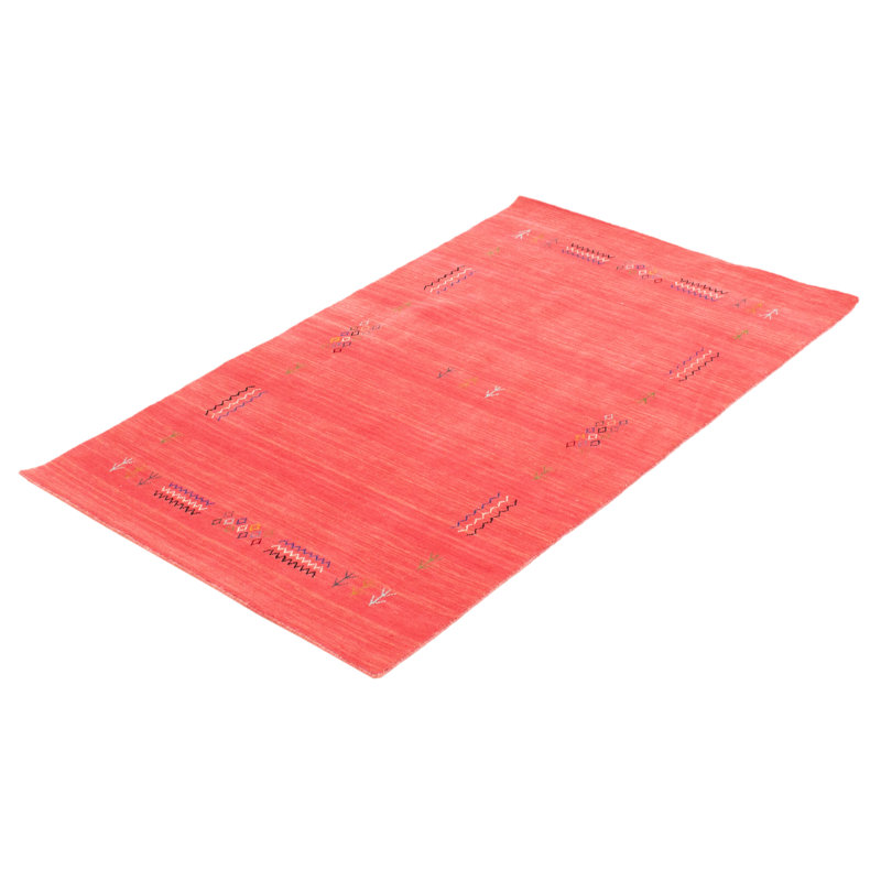 Tapis rose foncé Kashkuli Gabbeh 3 pi 9 po x 6 pi 1 po
