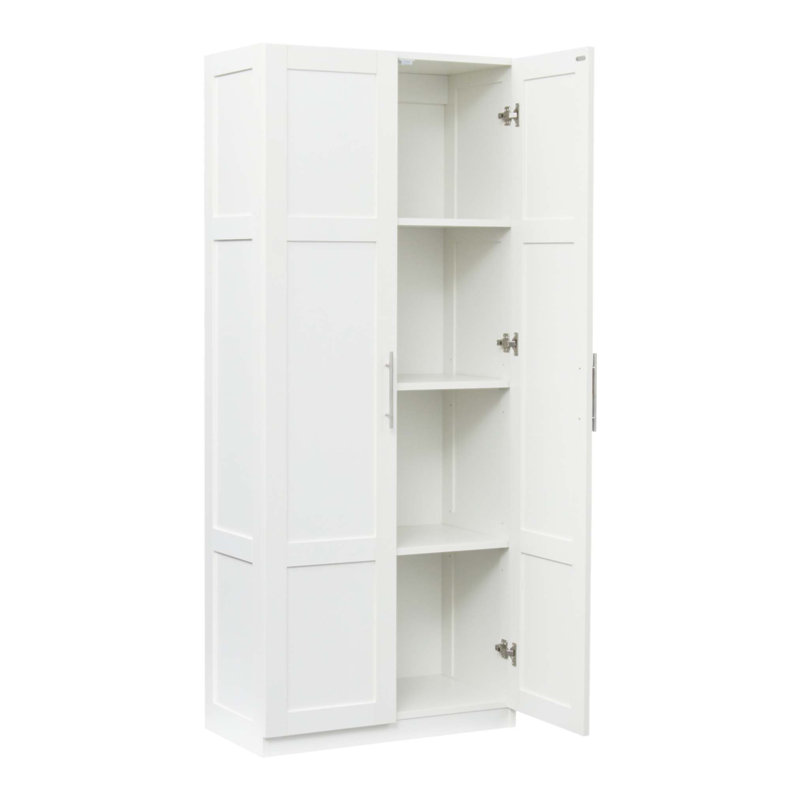 Armoire et armoire de cuisine en mélamine de haute qualité avec 2 portes, 3 cloisons et plusieurs options de rangement
