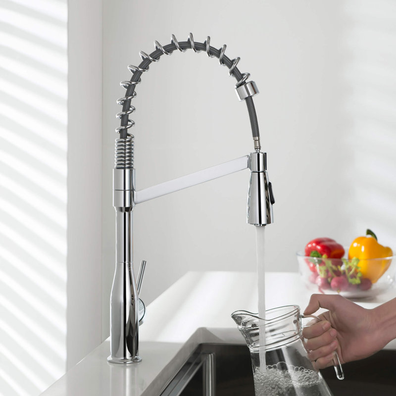 KIBI Largo Pull Down Kitchen Faucet, Chrome