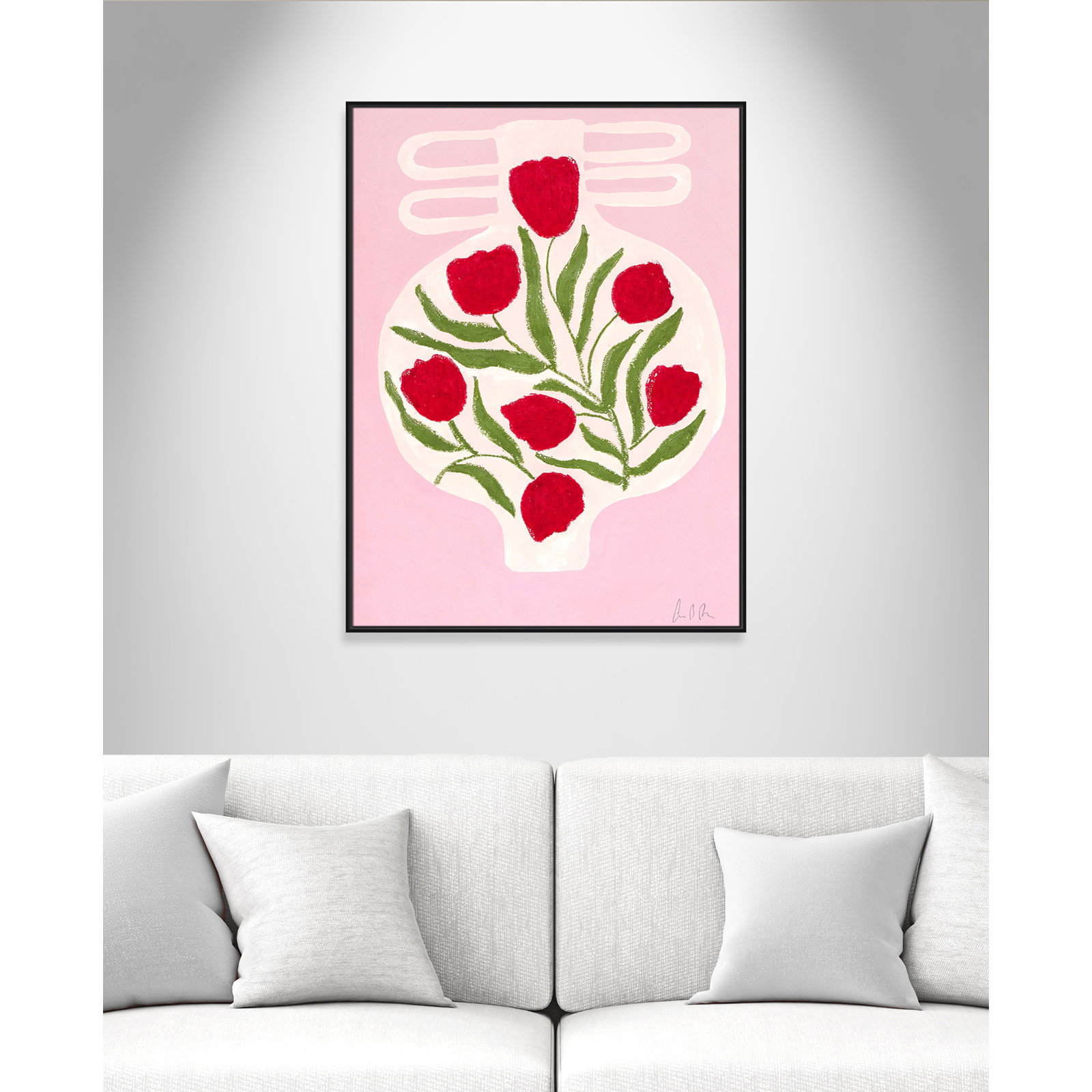 Vase No. 02 Print by Camilla Bergqvist, Black, 49.5" H x 37.5" W