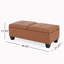 Banc de rangement avec repose-pieds en similicuir-1422127381