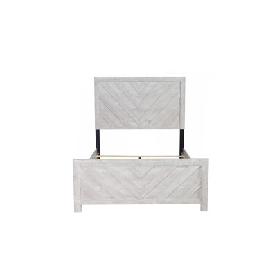 Lit double de style moderne en bois naturel