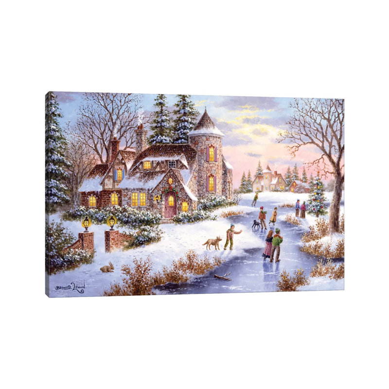 Winter’s Joy by Dennis Lewan - Wrapped Canvas Painting, 152.5 cm H x 101.5 cm W
