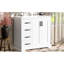Meuble-lavabo moderne de 36 pouces avec lavabo en céramique, finition blanche, portes à fermeture en douceur, 3 tiroirs, tablette ajustable, rangement spacieux pour les petites et moyennes salles de bain, tablettes et poignées en alliage de zinc-332357197