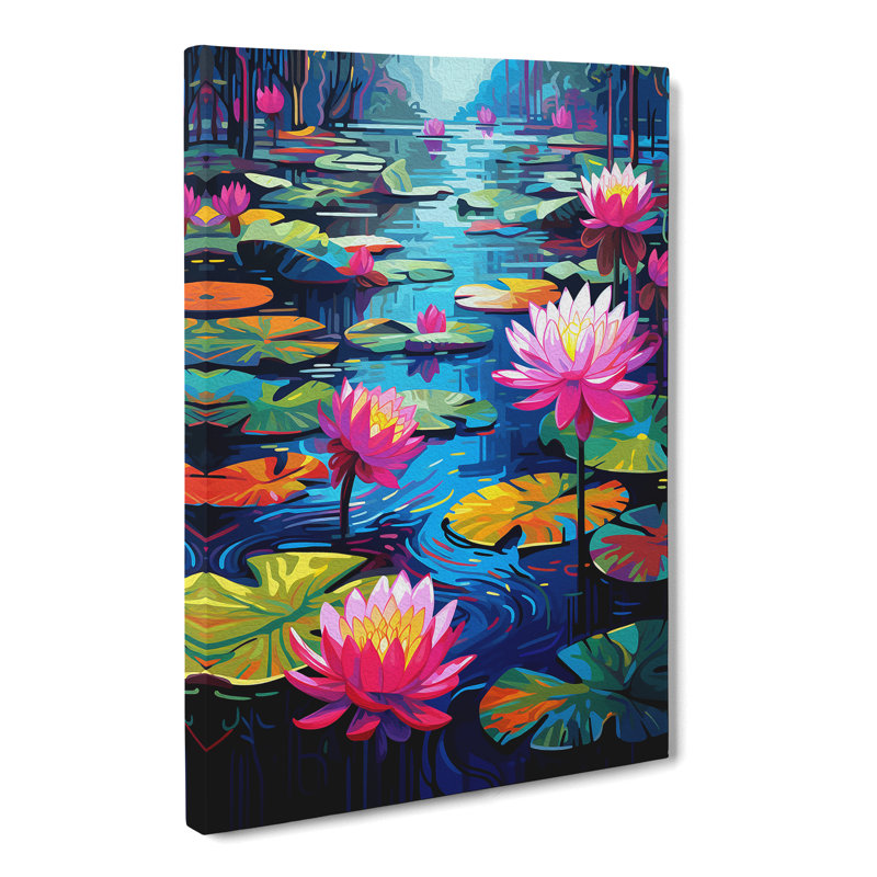 Water Lily Pond Pop - Print, 76cm H x 50cm W x 3cm D
