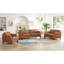 Fauteuil en cuir fleur Aria