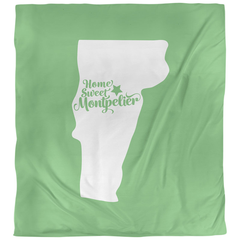 Housse de couette réversible simple montpelier vermont, Housse de couette simple TG, Vert, Polyester brossé