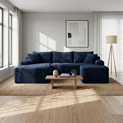 U-Shaped Modular Sofa, Soft Cloud Sofa, No Assembly Required, Deep-Seat Design, Cloud Sofa, Modern Nordic Style