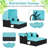 Patio Rattan Daybed With Retractable Canopy, Patiojoy Wicker Sun Lounger With 2 Foldable Side Panels, Thick Seat & Back Cushions, For Garden, Backyard, Porch (Turquoise)-1334585626