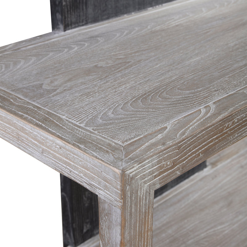 Tormey 79.9'' H x 36'' W Solid Wood Etagere Bookcase