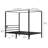 Purwin Metal Canopy Bed with Built In USB Port-1413323723