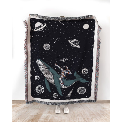 Astronaut Riding Whale Throw