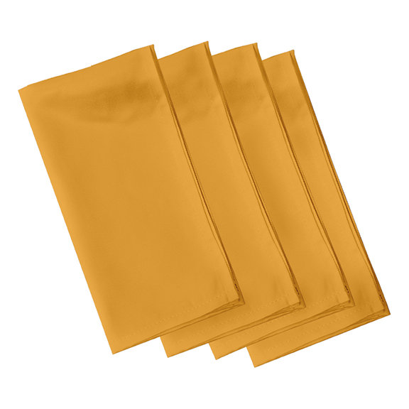 Zearing Polyester Square Napkin, Sunny Mustard