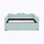 Lit de jour pleine grandeur, lit de jour en tissu d'ameublement Gingham équipé d'un cadre de lit gigogne escamotable et d'une poche de rangement latérale-133233706